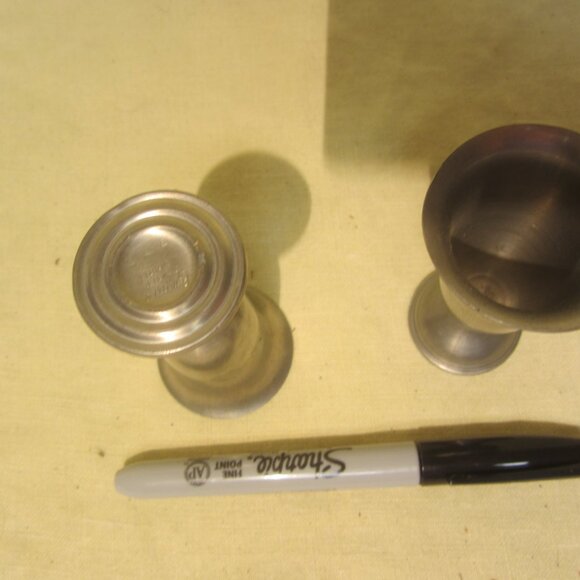 TG EMPIRE PEWTER WEIGHTED CORDIAL/SHOT GLASSES SET OF 2 - Picture 3 of 5